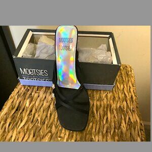 Mootsies Tootsies Strappy Black Sandals size 7.5, 2 high  stiletto heels NEW!!!